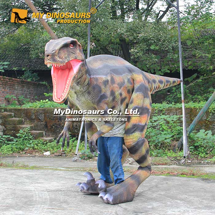 DDC-079 迅猛龙仿真发声皮套模型 成人穿戴互动创意道具恐龙玩具