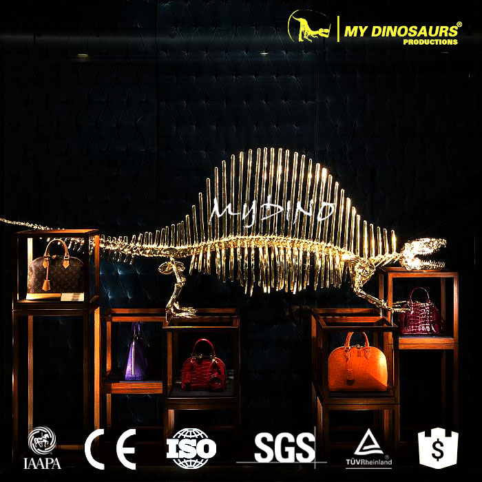 Showcase decoration golden dinosaur skeleton 4