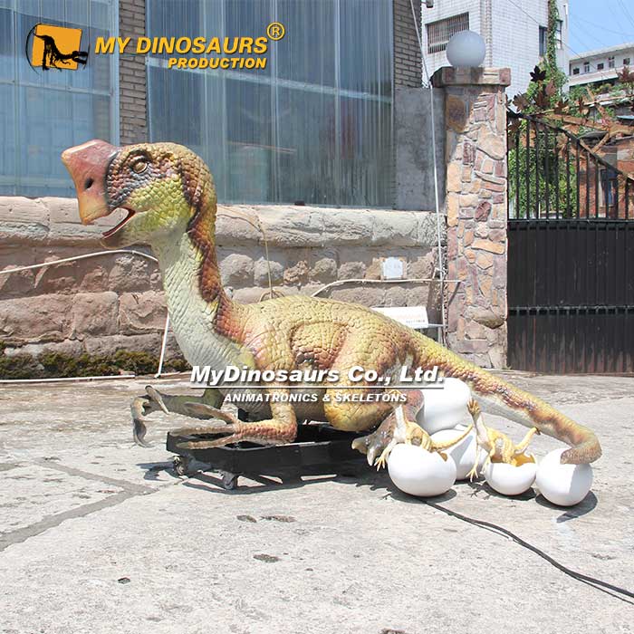 AD-252 仿真可以发声的窃蛋龙恐龙机模模型 软胶电动儿童玩具