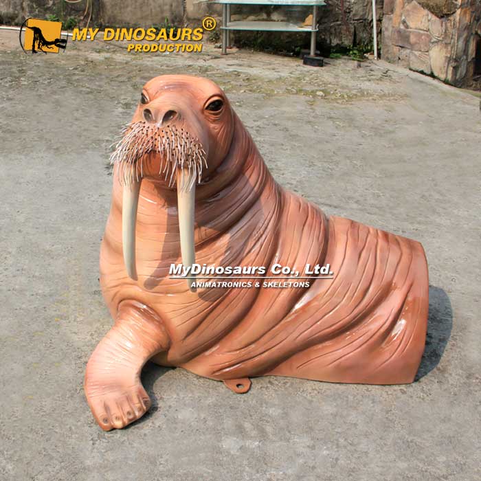 BL-068  龙晨时代玻璃钢制品——北极洲巨型哺乳动物半身海象雕塑