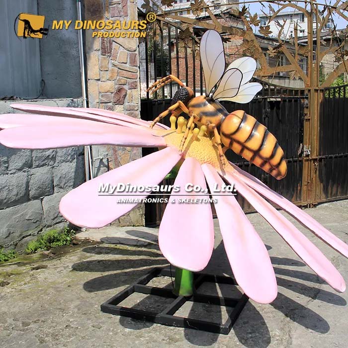 AI-121 蜜蜂与花电动模型 微缩自然景观装置
