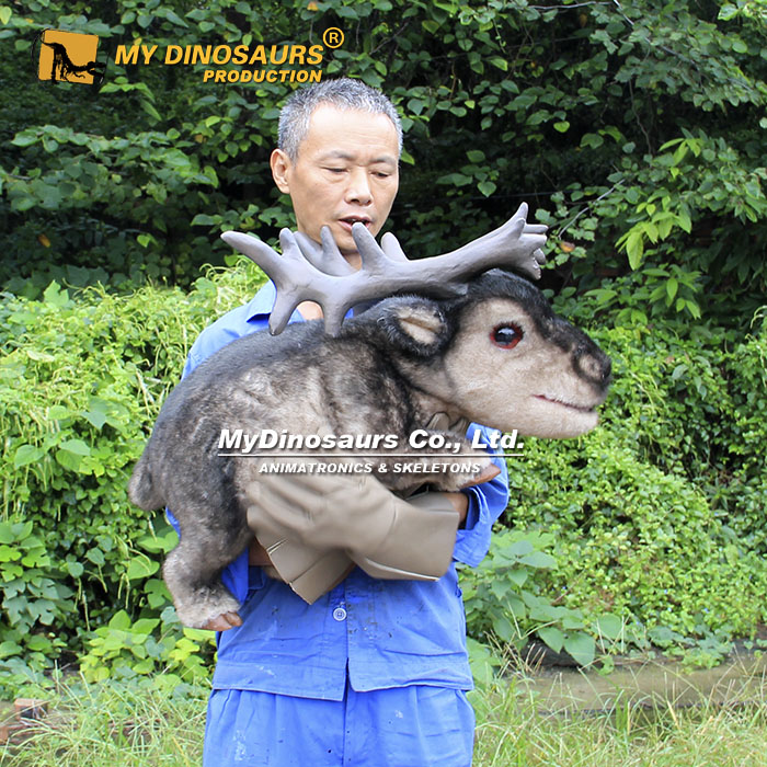 PP-119 粘毛驯鹿手偶 可手控张嘴眨眼