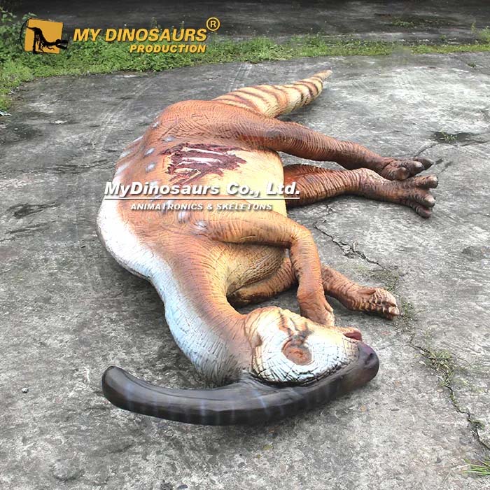 AD-357 静态鸭嘴龙模型 – 躺卧状态的古生物场景复原雕塑
