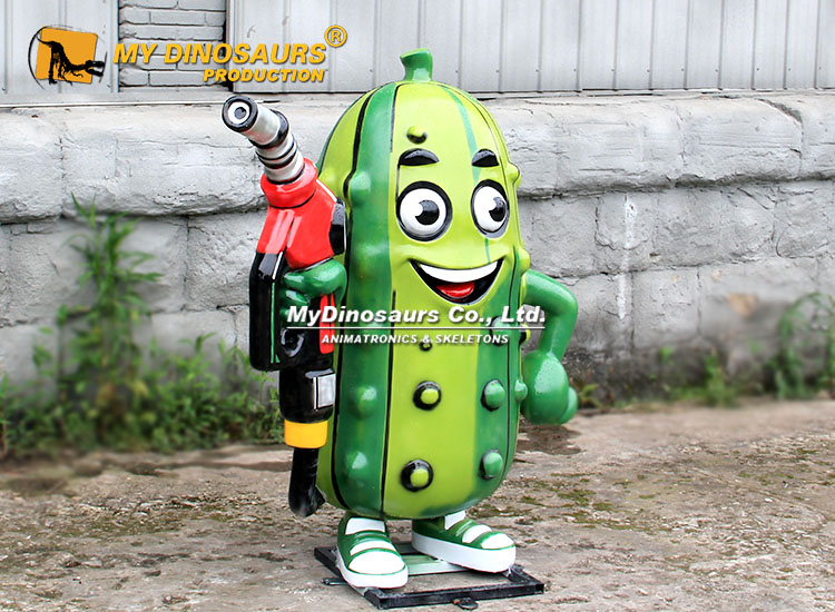 Custom Cucumber Mascot Sculpture 2 Custom Cucumber Mascot Sculpture 2