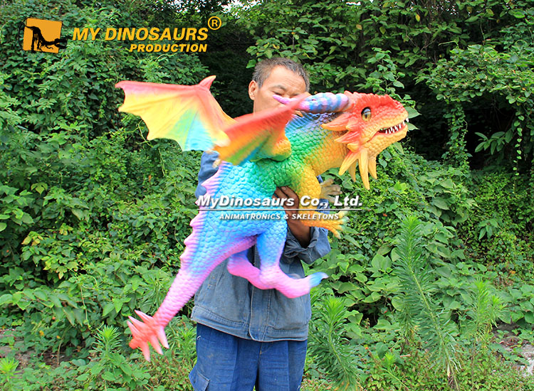 Rainbow Color Winged Dragon Puppet 3