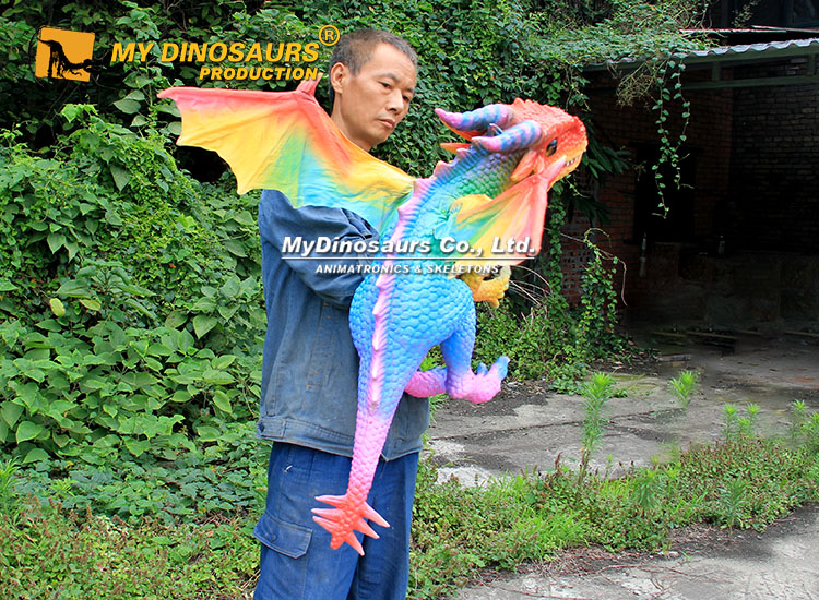 Rainbow Color Winged Dragon Puppet 4